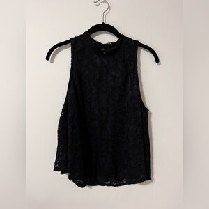 ELODIE Whimsy Goth Full Lace Flowy Lined Tank Top Blouse Vintage Sz M EUC